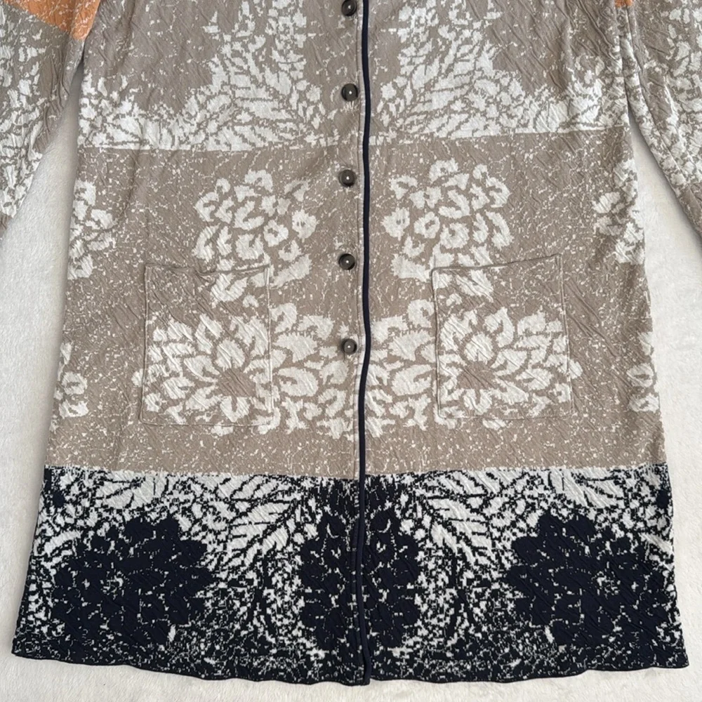 Nic + Zoe | Susana Sunset Seeker Button Front Long Cotton Cardigan Duster (M) - Picture 5 of 16